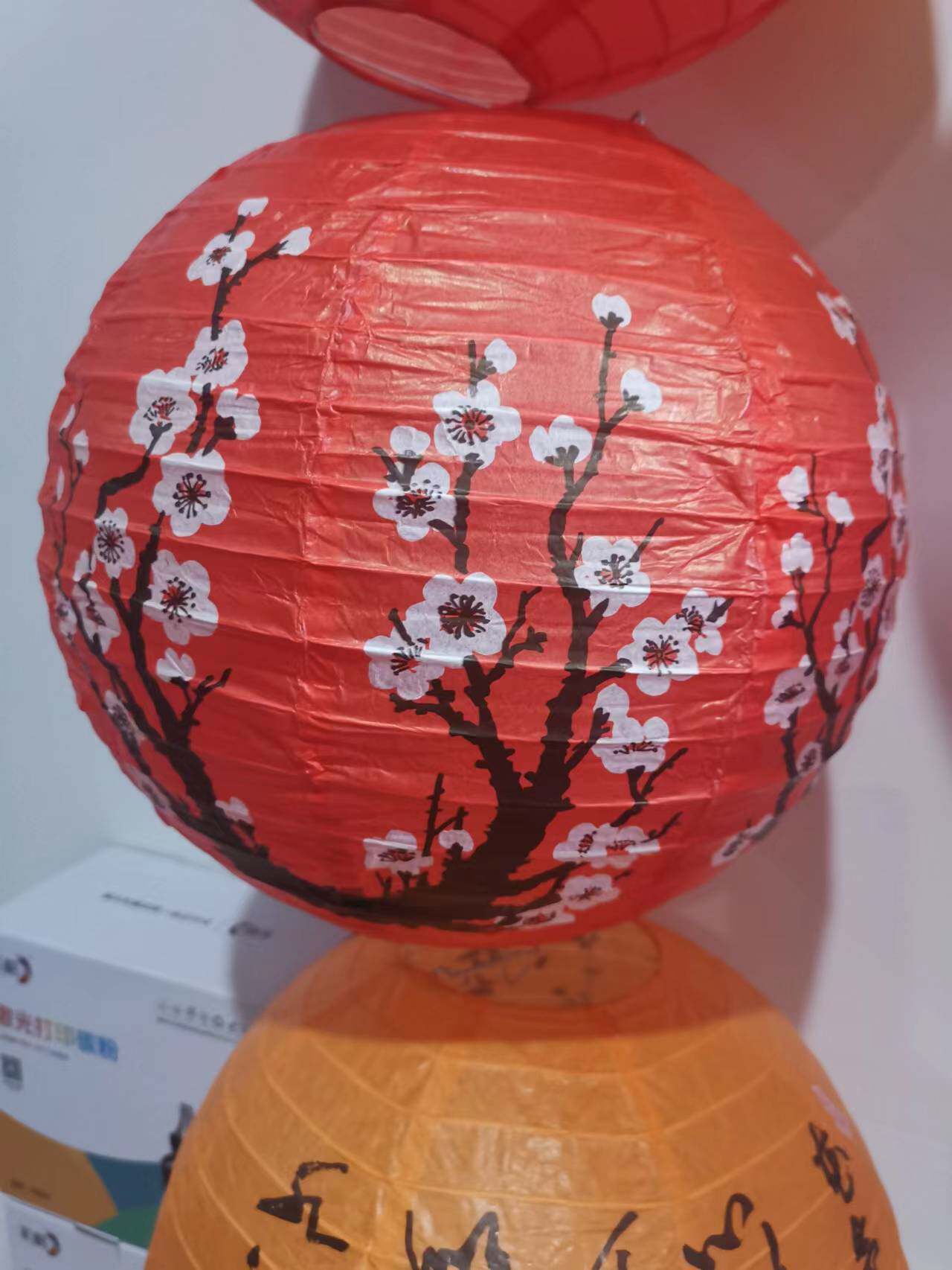 Китайский фонарик 1pc printed flower round paper lantern wedding birthday part