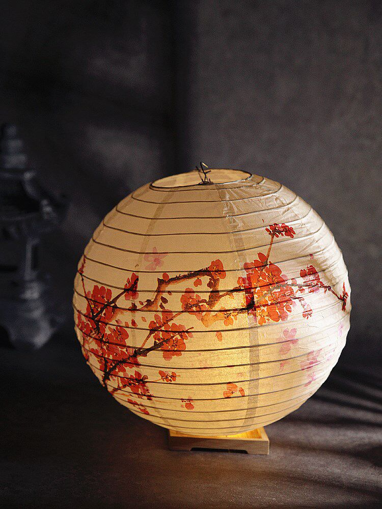 Китайский фонарик 1pc printed flower round paper lantern wedding birthday part