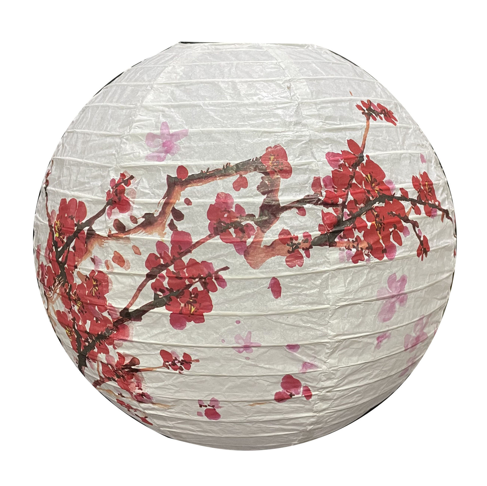 Китайский фонарик 1pc printed flower round paper lantern wedding birthday part