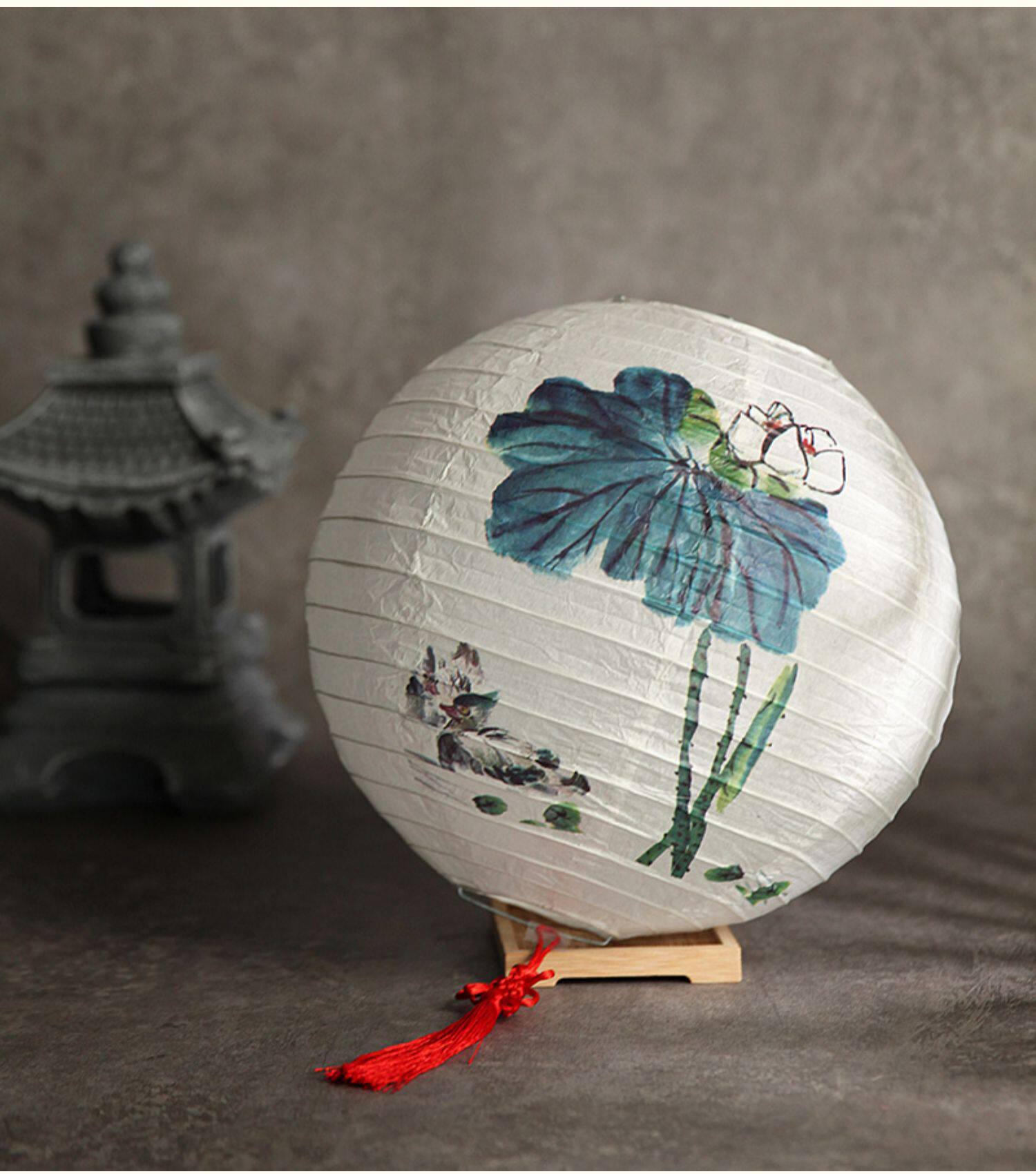 Китайский фонарик 1pc printed flower round paper lantern wedding birthday part