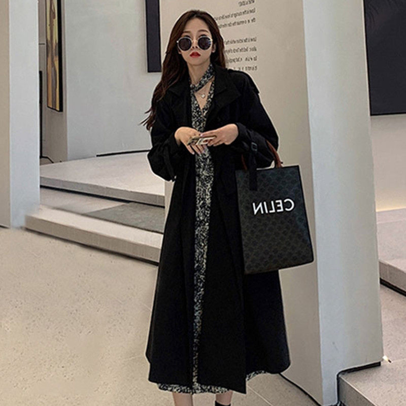 吹风机炫彩贴 turn down collar v neck double breasted nch coat women winte OTHER
