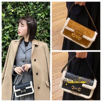 French GUCCI horsebit1955 mini horsebit plush shoulder crossbody bag