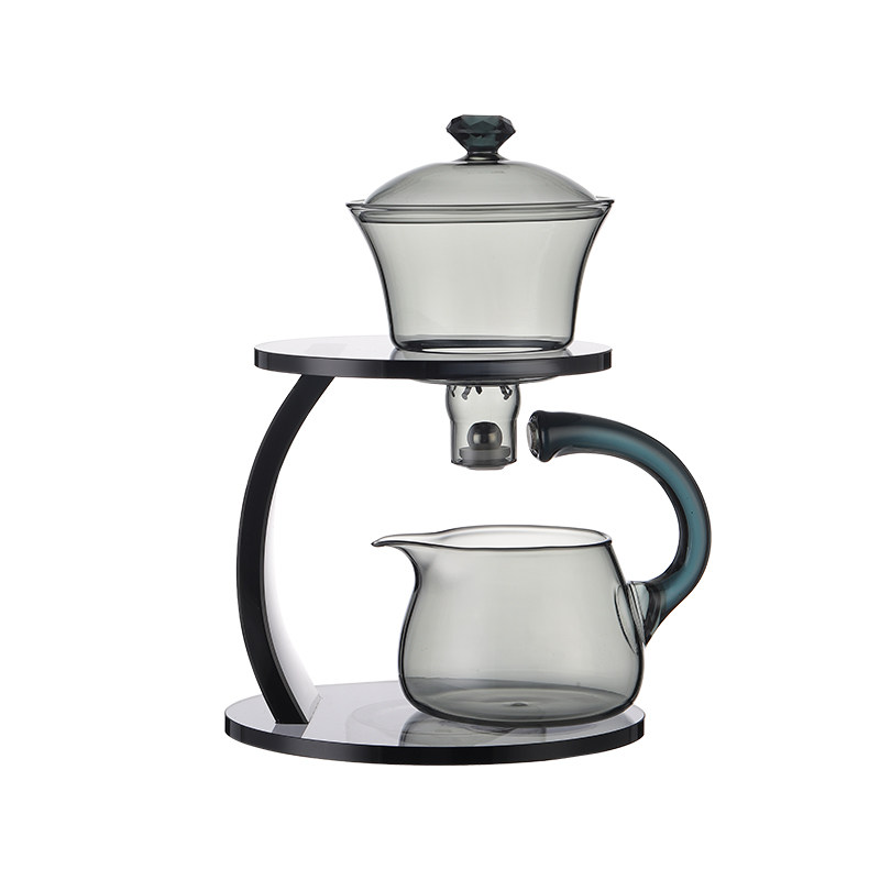 Glass Semi-Automatic Tea Set Combination for Lazy People, Household Induction Teapot, Tea Brewing Artifact, Kung Fu Tea Cup