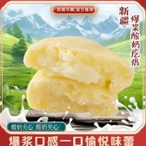 Western Huateng bursting yogurt pimples sour and sweet sandwich cheese milk buns individually packaged yogurt to chew and eat