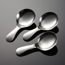 304 stainless steel portable short-handled round spoon mini small spoon childrens student spoon dessert seasoning spoon spoon