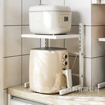 Microwave oven shelf layered rice cooker storage kitchen air fryer countertop pull-out multi-function shelf
