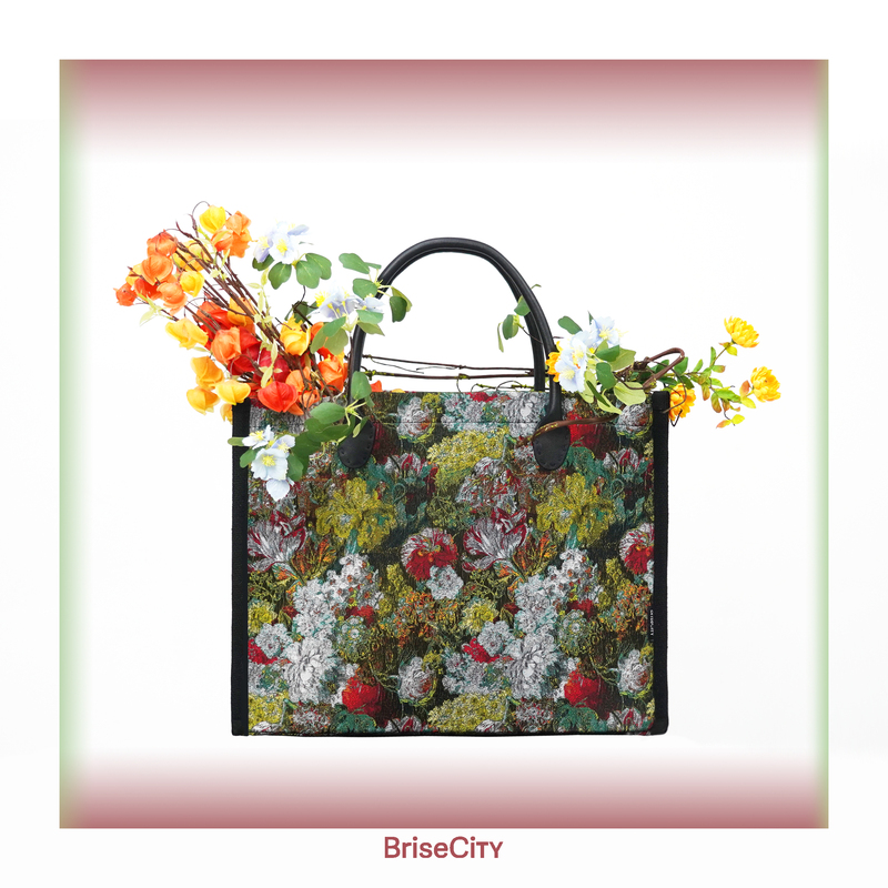 Brisecity Tote Bag Original Art Designer Model 25 Spring Large Capacity Commuting Unisex Floral