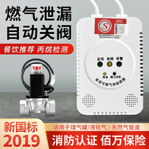 Household triple linkage gas alarm automatic shut-off valve natural gas combustible gas leak detector detector