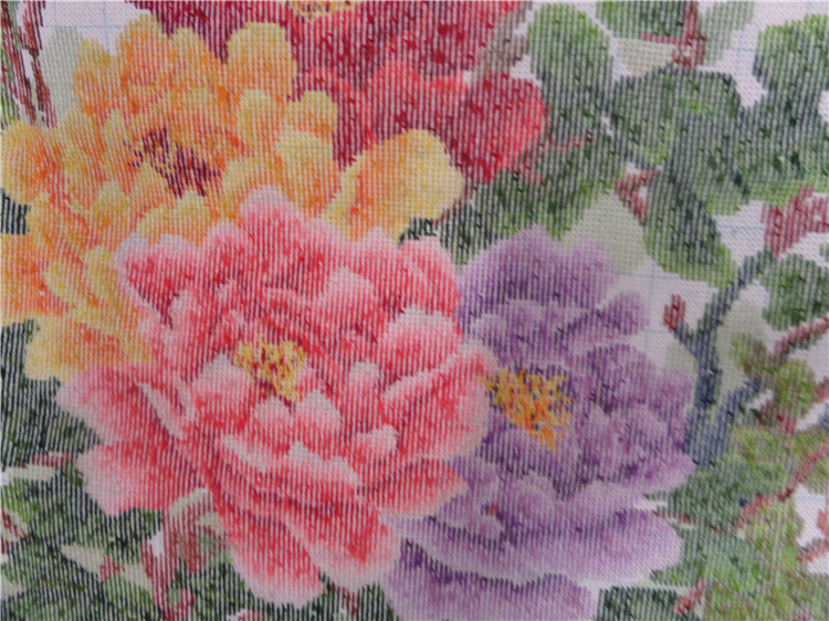 Handmade cross-stitch sáu feet Peony nở xong Essentials Tím phòng khách hoa sơn trang trí đông - Công cụ & phụ kiện Cross-stitch mua tranh thêu chữ thập về tự thêu
