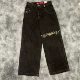 Jnco jeans y2k хип -хоп ретро -график графики вышифрованные мешковатые джинсы