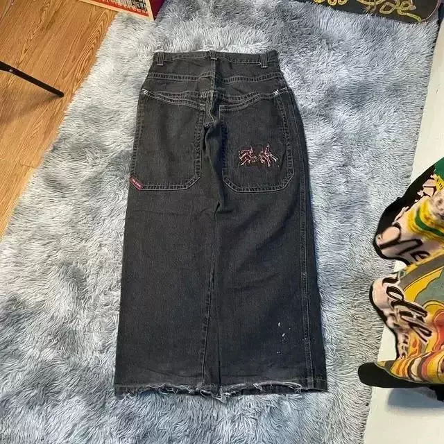 JNCO JEANS Y2K HARAJUKU хип-хоп тигр графика ретро черные