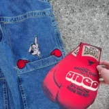 Jnco jeans y2k mens harajuku хип -хоп хоп хоп kangaroo graphi