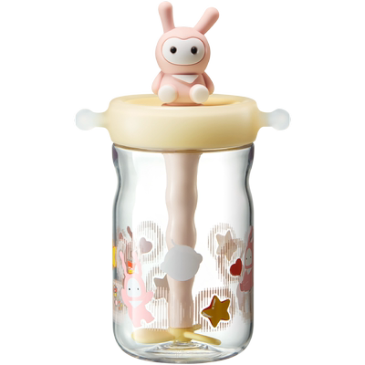 babycare萌萌兔冷萃儿童水杯吸管杯宝宝直饮幼儿园水壶夏季饮水杯