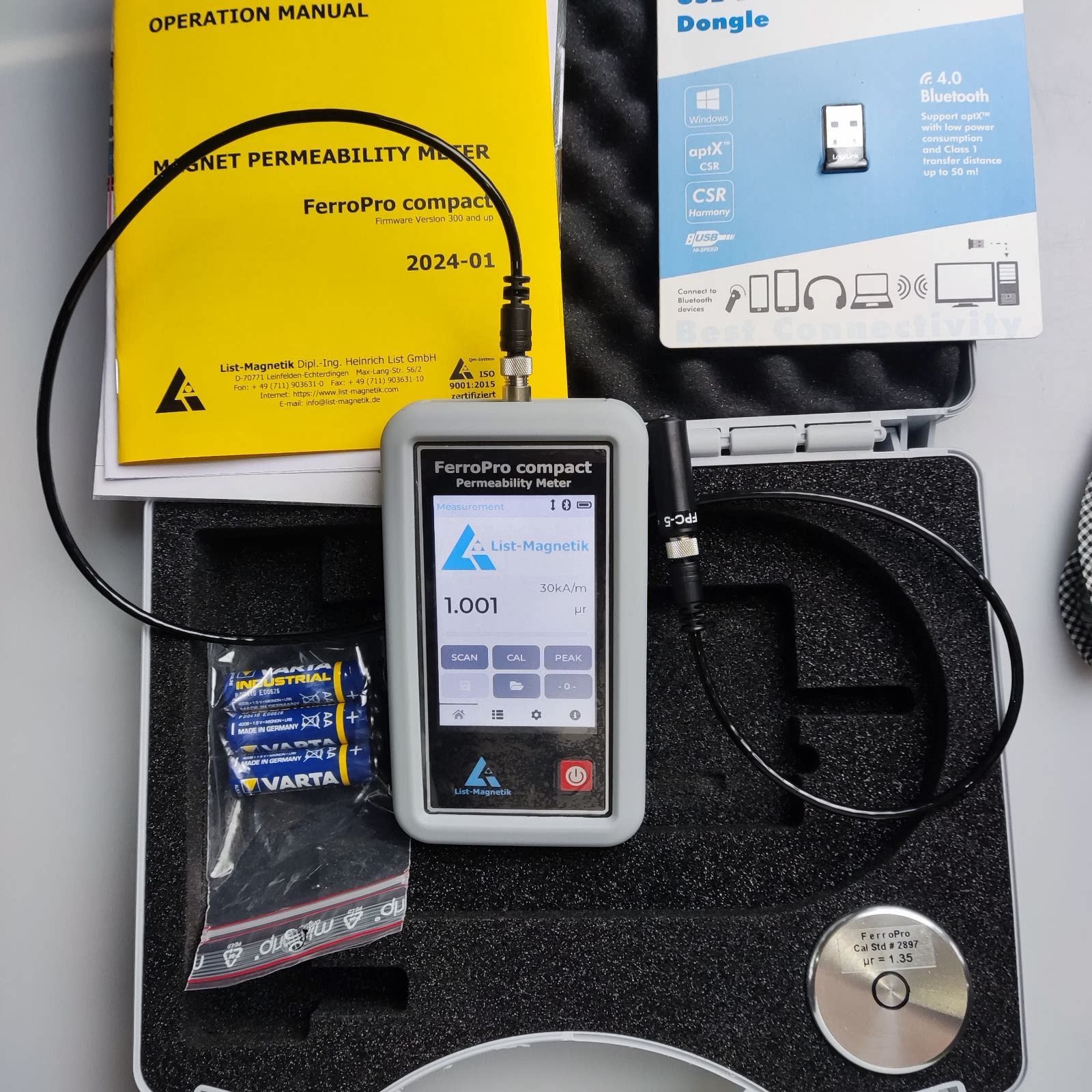 德国ListMagnetik FerroPro Compact 不锈钢焊缝相对磁导率测试仪-淘宝网