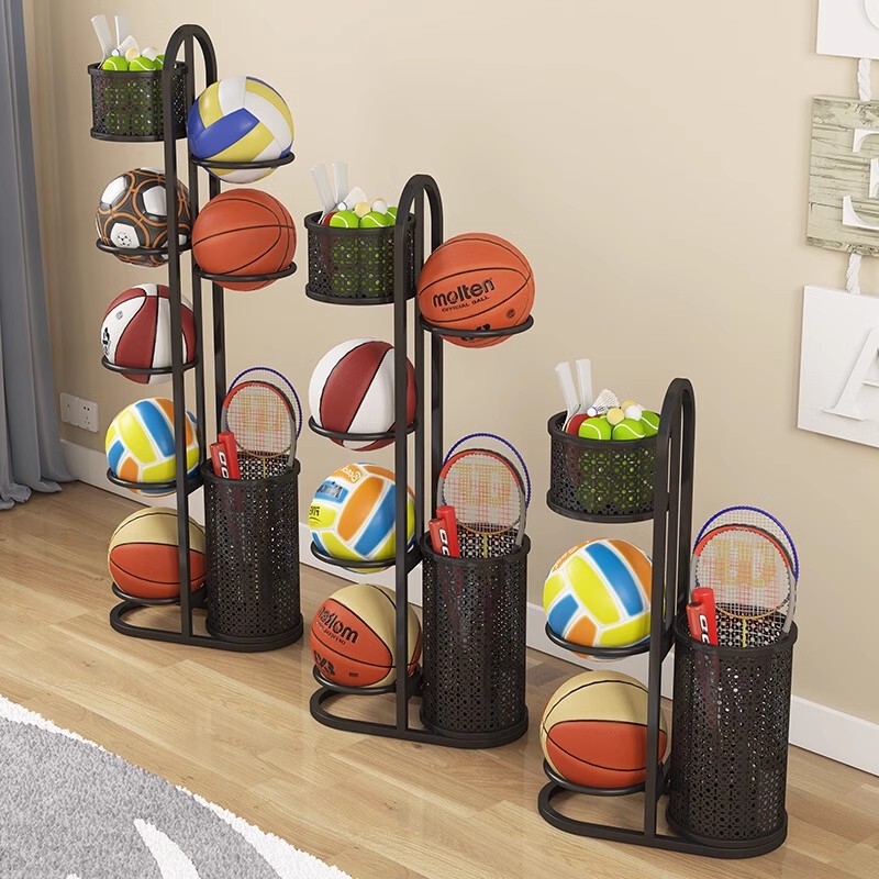 Basketball Storage Rack, Floor-Standing Household Football Toy Storage Rack, Children's Indoor Iron Art Ball Display and Organization Rack Basketball Storage Rack, Floor-Standing Household Football Toy Storage Rack, Children's Indoor Iron Art Ball Display and Organization Rack