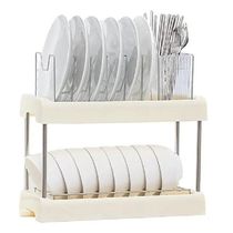 Dish Drainer 2-Layer Kitchen Drainer Rack For Counter
