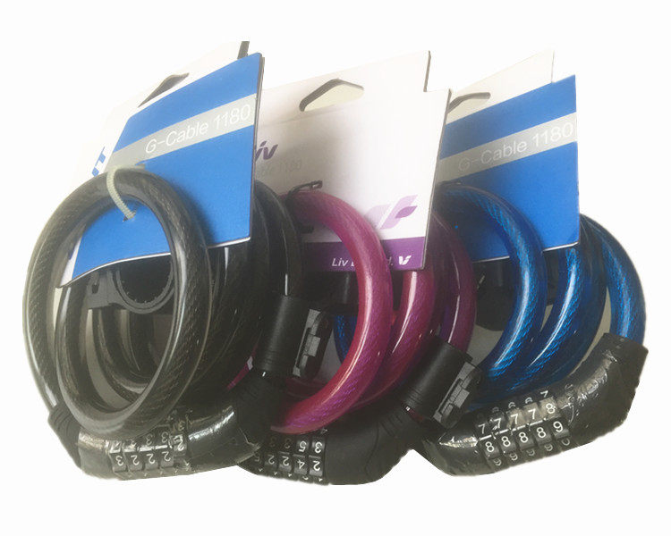 Teantelock Mountain Road Folding Bike Lock Burglar Steel Cable 1 2 m Code Lock Riding Kit