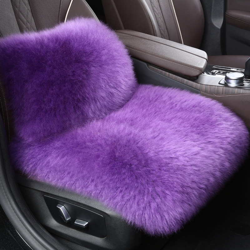 Winter car cushion pure wool fur integrated hair cushion long plush