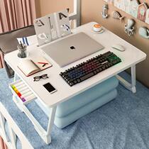 Liftable bed small table folding table dormitory upper bunk study table student computer table lazy table board desk