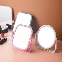 Double-sided rotating vanity mirror desktop small mirror simple folding makeup portable desktop princess mirror makeup mirror