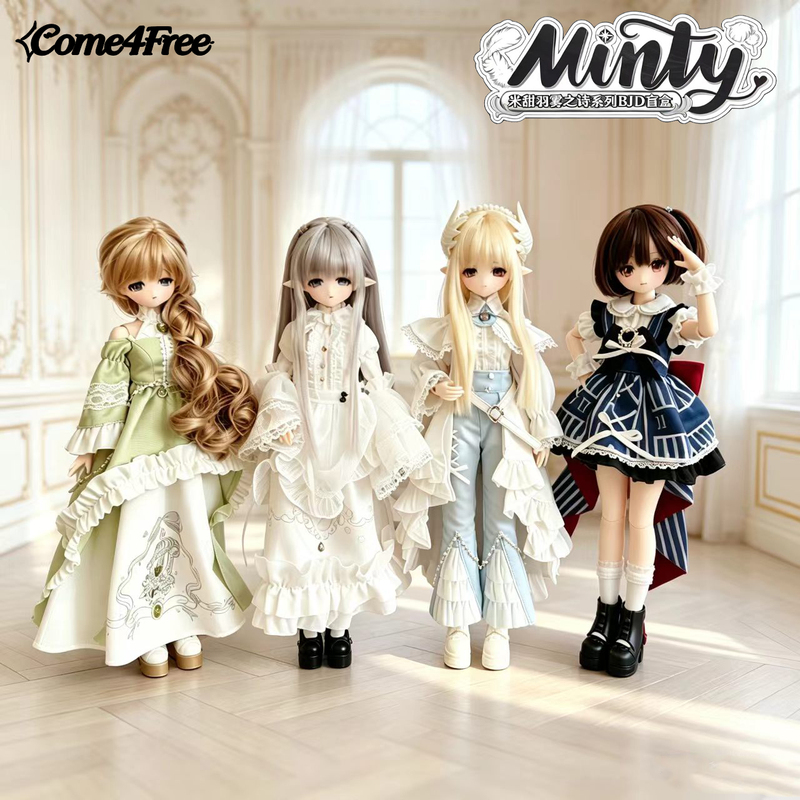 [in Stock] Authentic Mi Tian 4Th Generation Feather Mist Poetry Special 6 Hair Transplant Bjd Doll Articulated Figure Collectible Toy