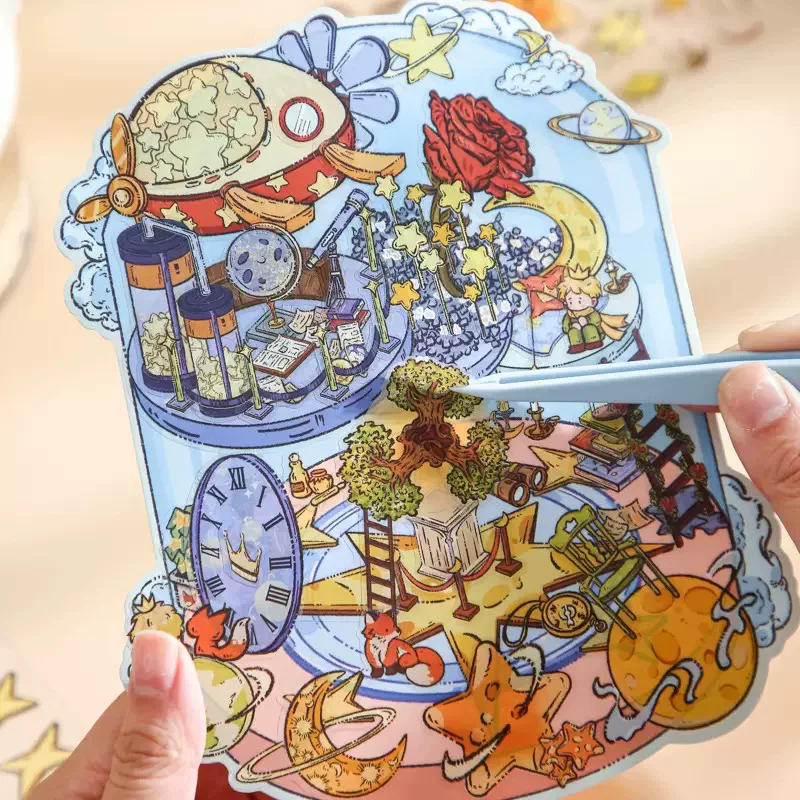 Стикер, минифигуры, хижина, наклейки, DIY, антистресс