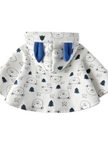 Baby newborn baby autumn and winter style windproof hooded poncho shawl coat baby going out windproof small cloak