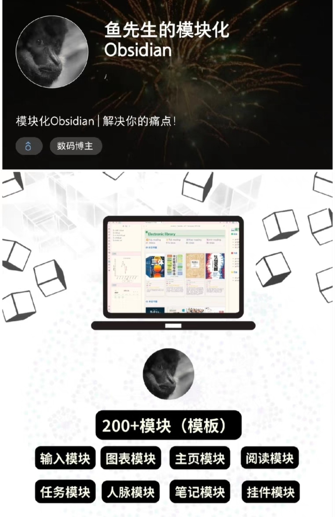 鱼先生的模块化Obsidian|obsidian库|obsidian模板-淘宝Taobao | 天猫Tmall