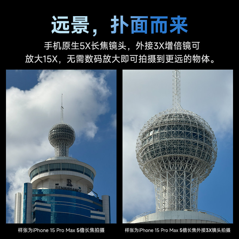 Newer Mobile Phone Telephoto Lens 3X Zoom Lens Suitable for Vivo X200U Samsung Concert Shooting Tool