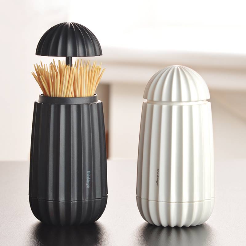 Nordic Toothpicks Box Personality Creative Toothpick Cylinder Home Living Room Press-Pressure Automatic Cotton Sign Containing Box Bucket Toothpick Tank-Taobao