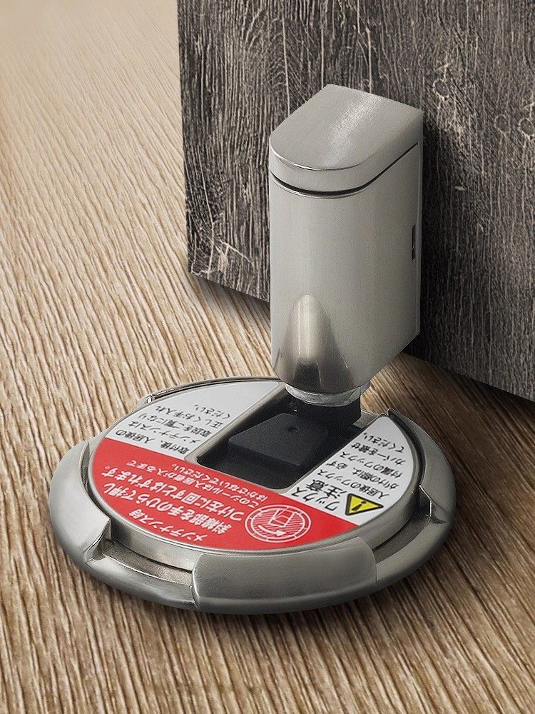 New High-End Minimalist Mechanical Door Stop, Floor-Mounted, No Drilling Required, Silent, Windproof, Anti-Collision, Invisible Door Stopper