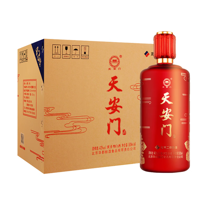 北京华都天安门酒43度庆典红酱香型白酒500ml*6瓶整箱装评价- 淘宝网