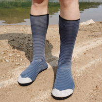 Long-tube diving shoes snorkeling socks thick-soled non-slip and anti-cut swimming beach socks sand-proof foot covers quick-drying sea and river tracing shoes