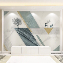 Mural ink painting new Chinese style popular 2021 new style mural TV background wall sofa background painting 18 abstract
