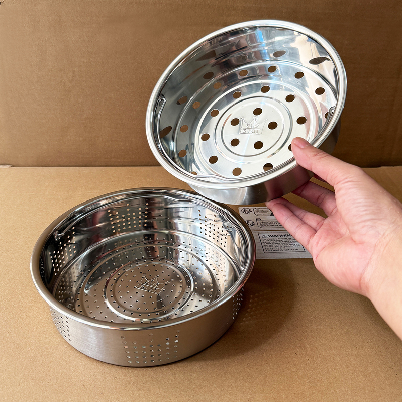 316 Stainless Steel Rice Cooker Steamer, Universal Household Steaming Rack, Kitchen Steaming Tray with Handle, Steaming Basket, Draining Basket