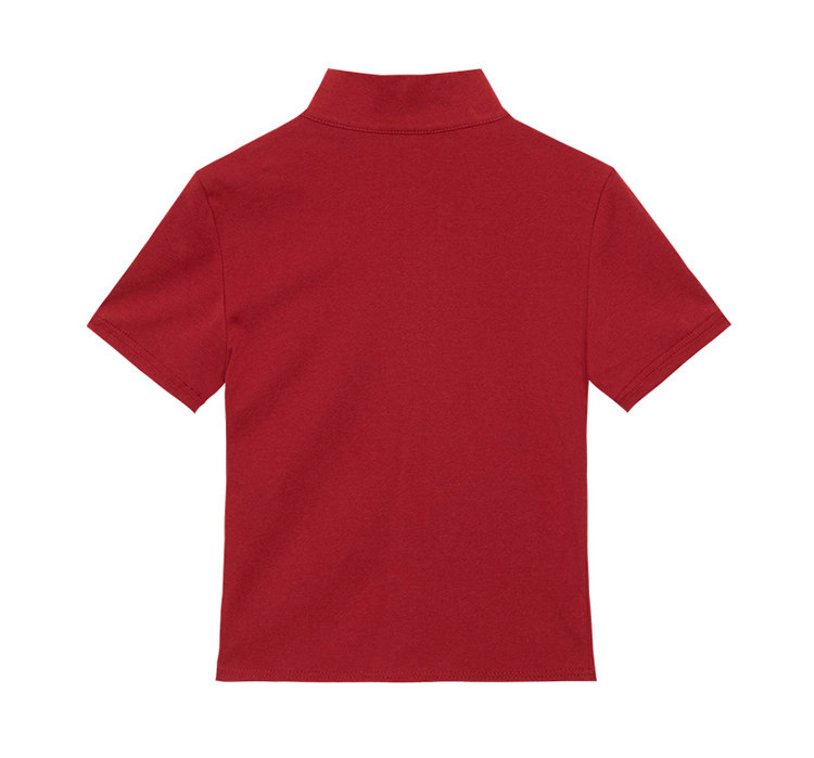 淘集运台湾代购台湾集运美式学院风辣妹紧身拉链t恤女洋气百搭时尚字母印花短款运动上衣