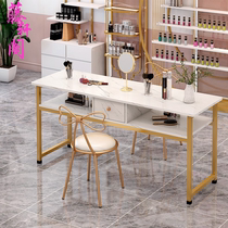 Internet celebrity nail art table and chair set white simple economical nail salon table Japanese light luxury single and double manicure table