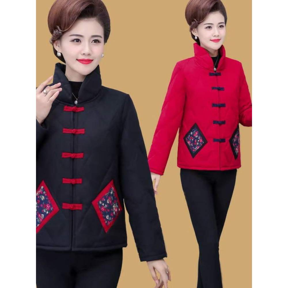 Small cotton clot woman short and thin winter jacket thickened ocean qi national wind women's clothing blouse jacket loose version don padded jacket-Taobao