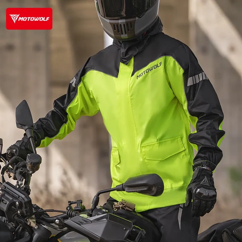 Modo Wolf Sea God Raincoat and Rain Pants Motorcycle Electric Vehicle Riding Split Set for Riders in Heavy Rain