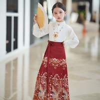 Юбка, летняя одежда, детское ханьфу, летний комплект, китайский стиль, подходит для подростков, детская одежда