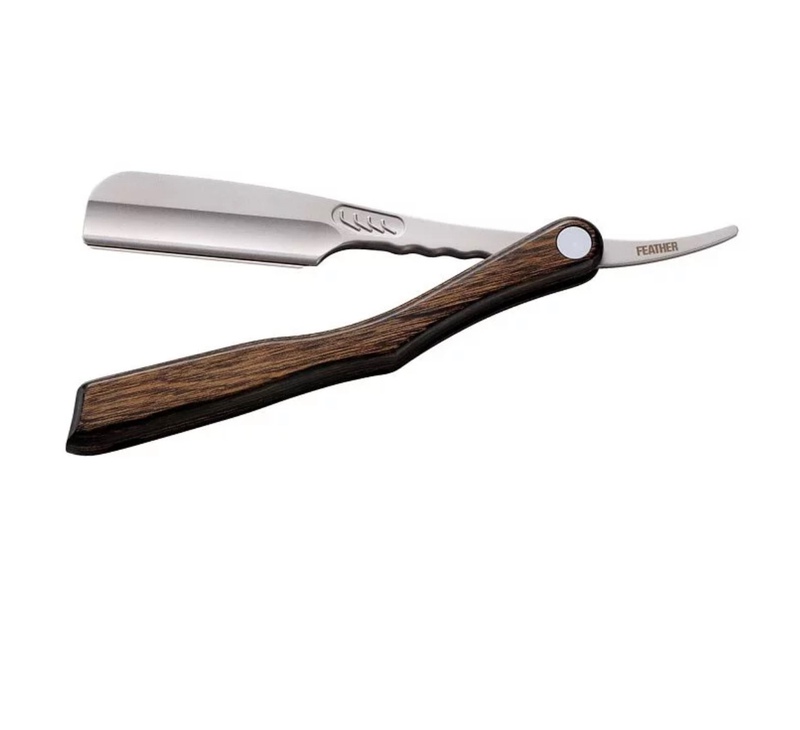 Japanese-Made Feather Professional Straight Razor with Wooden Handle Artist Club Ss Japanese-Made Feather Professional Straight Razor with Wooden Handle Artist Club Ss