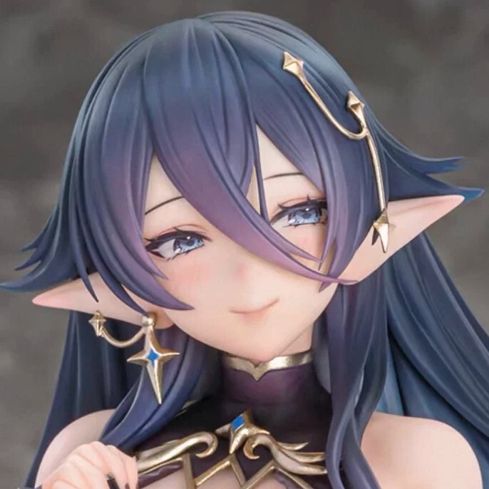 Saintess Astrasa, the Girl Praying to the Stars, Is a Kneeling Elf Girl in a Two-Dimensional Model