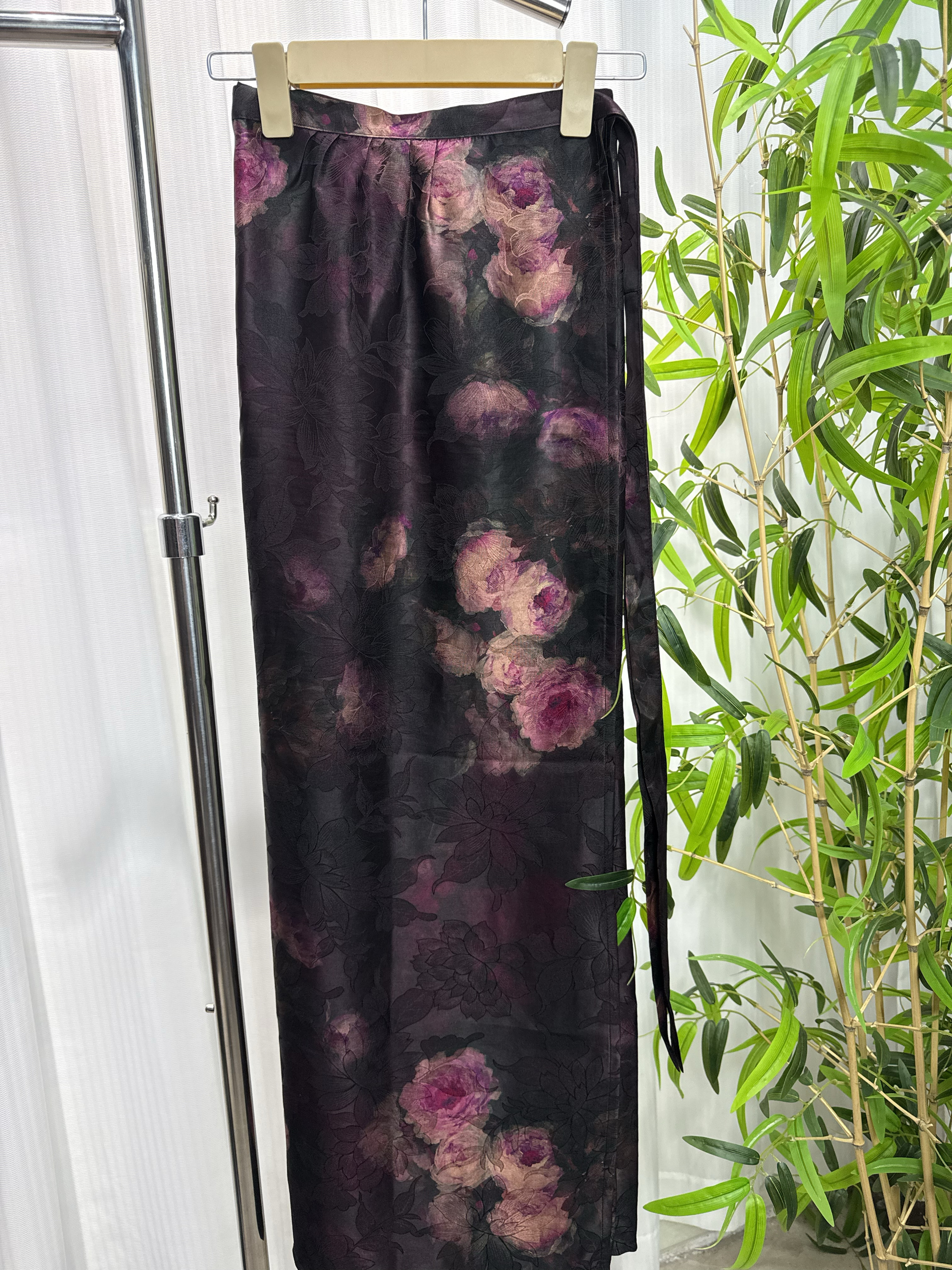 100桑絹翔雲糸ワンピースラップスカートロングスカートハーフスカート丈98-100