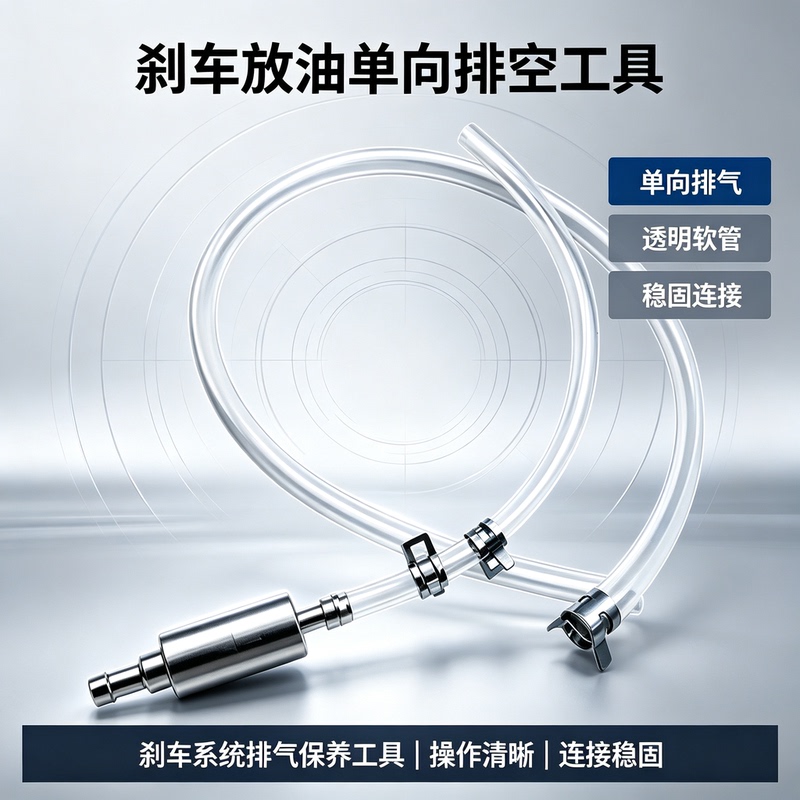One-Way Valve Brake Fluid Replacement Eliminates the Need for Air Bleeding, Preventing Air from Entering the Brakes and Causing Them to Become Weak