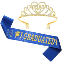 Graduation season shoulder strap crown set stage performance birthday party headband photo souvenir decorative props accessories