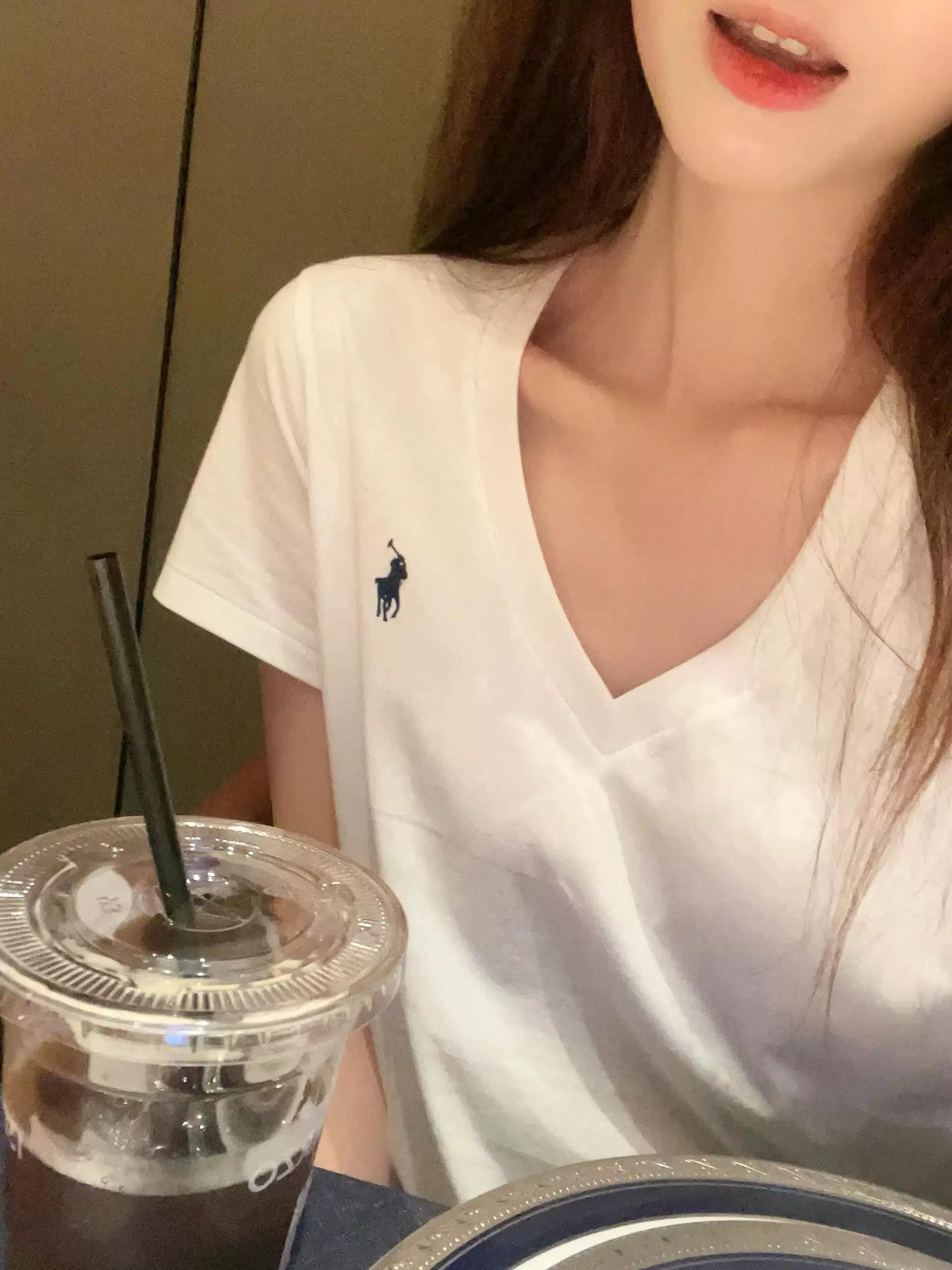 Пони, хлопковая футболка для отдыха, с вышивкой, вырез-лодочка, с коротким рукавом