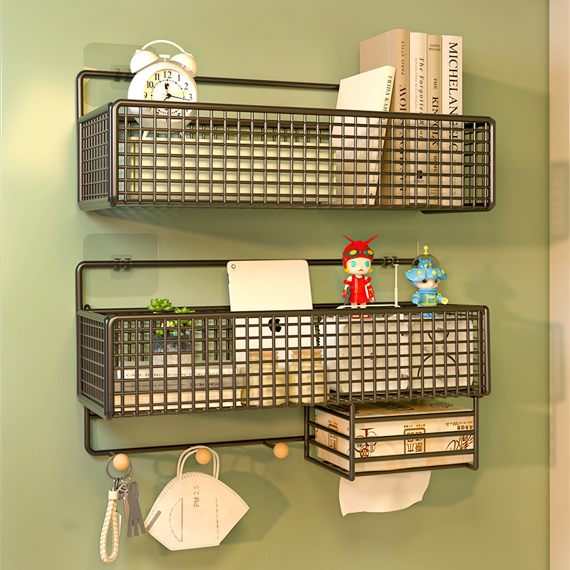 墙上置物架宿舍好物学生寝室床上床头墙面壁挂零食收纳架神器挂篮