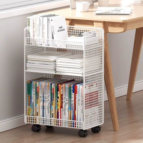 Небольшие книжные полки рядом с полкой настольной полки могут перейти к стойке на пол Студент Книг БУКБАРКИ