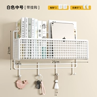 Белый одиночный средний номер с крючком и толстой моделью [отправьте липкий крюк без отметок]