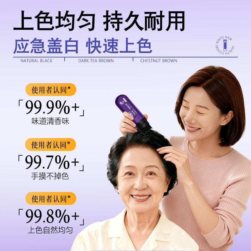 白发困扰终结者来了！这款植物遮盖神器让发根隐形术秒杀传统染发_短效染发剂_淘宝美妆网